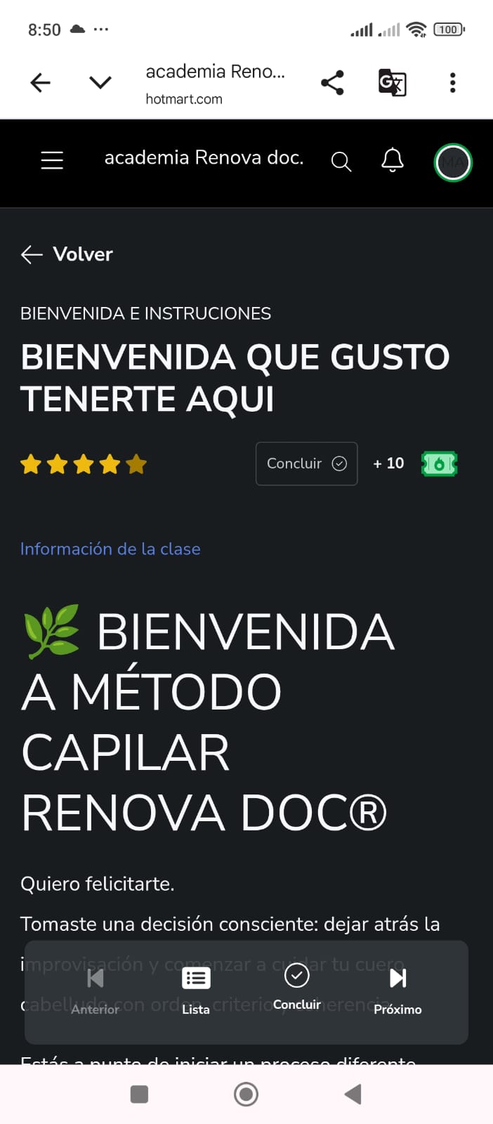 Bienvenida a la academia Renova DOC